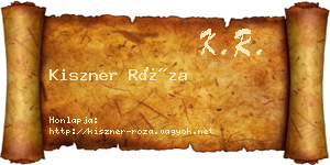 Kiszner Róza névjegykártya